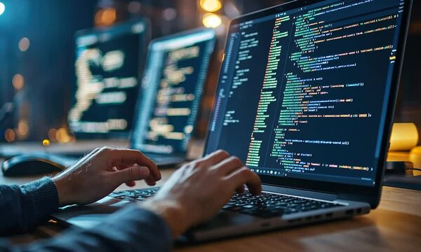 Programmer Working on a Laptop