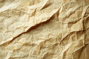 Fototapeta premium Abstract Crinkled Brown Paper Texture