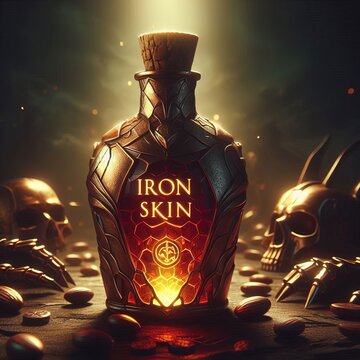 Iron Skin Potion Grants temporary invulnerability to physical da