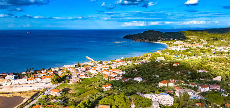 View of Alykes in Zakynthos, Greece
