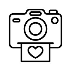 Polaroid camera Icon color editable