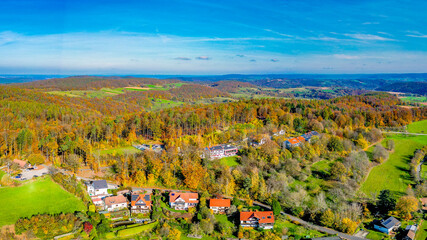 Seminarzentrum Rückersbach im Spessart aus der Luft fotografiert