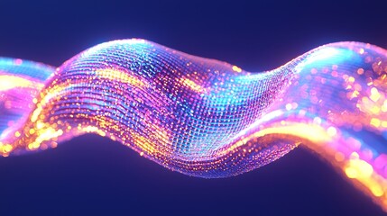 Fototapeta premium Explore the vibrant fusion of light and texture in stunning digital art visualizations