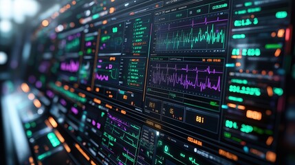Fototapeta premium Monitor Health Risks Using Advanced Technology Dashboards