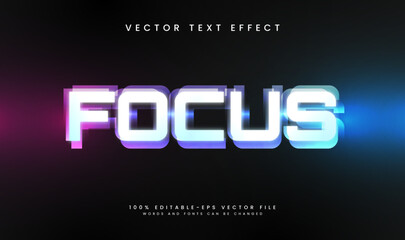 Fototapeta premium Blurred editable vector text effect, with simple minimalist style.