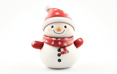 3d christmas charachter on a clean white background 