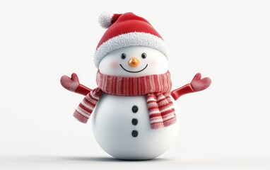 Fototapeta premium 3d christmas charachter on a clean white background