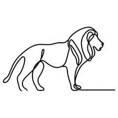Obraz premium Lion line drawing