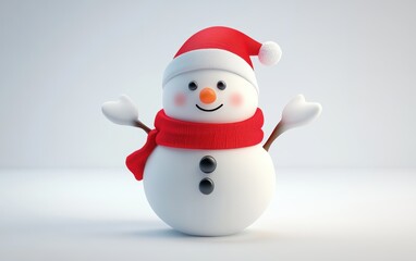 Fototapeta premium 3d christmas charachter on a clean white background -