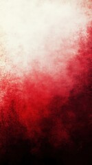 Fototapeta premium Abstract gradient painting with soft hues transitioning from white to deep red.