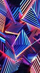 Colorful abstract art featuring iridescent bubbles and geometric shapes in vibrant hues.