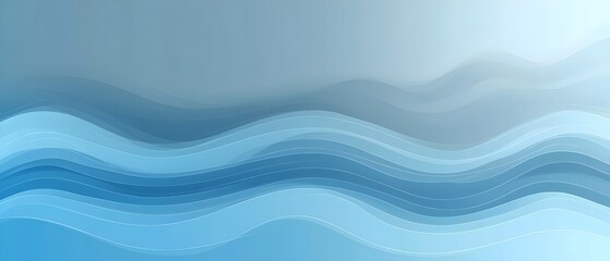 Fototapeta premium An abstract composition featuring flowing waves in varying shades of blue, creating a serene and calming atmosphere that evokes the essence of water.
