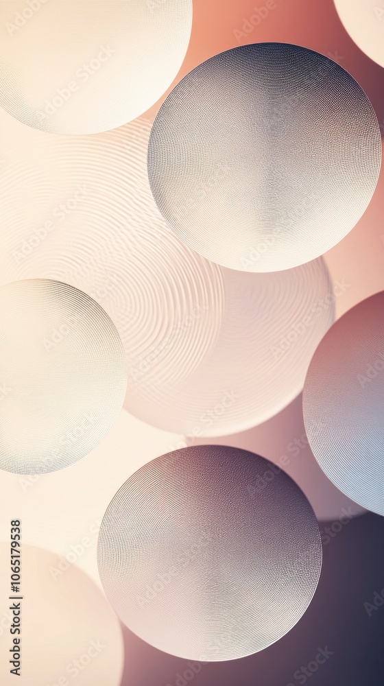 Poster abstract textured background with various sized beige circles, creating a modern and minimalistic ae