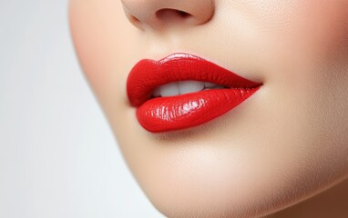 Naklejka premium lips on a white background