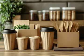 Eco-friendly disposable tableware set with sustainable design