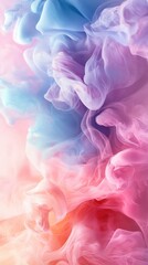 Fototapeta premium A mesmerizing abstract design featuring fluid, pastel-colored swirls and bubbles, creating a dreamy atmosphere.