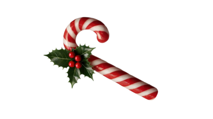 candy cane on transparent background (PNG)
