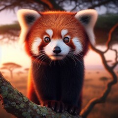 Obraz premium Roter Pandabär Portrait