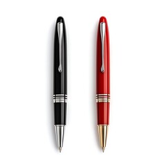 Elegant Pens Isolated on White Background