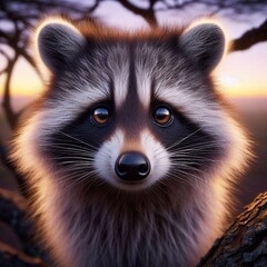 Waschb&auml;r Portrait