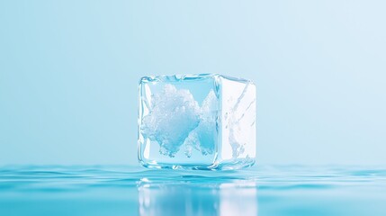 Obraz premium Explore the crystal clarity of ice cubes in refreshing beverages and their impact on drink presentation