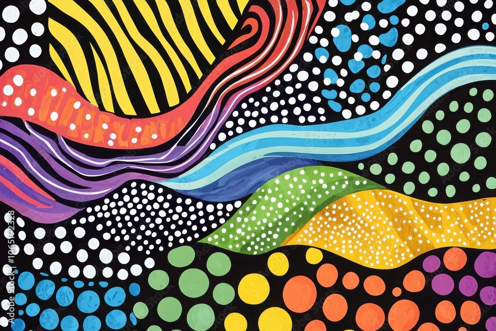 Poster vibrant abstract background with geometric patterns colorful waves and dynamic lines for creative de