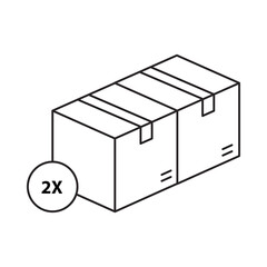Double Box Icon &ndash; Two Boxes, Representing Secure Packaging, Protection, and Reinforced Shipping