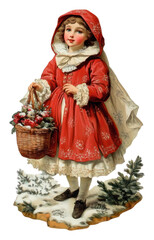 Obraz premium PNG A little red riding hood art illustration historical.