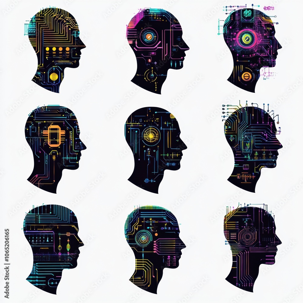 Poster digital profiles with circuit patterns in technology design