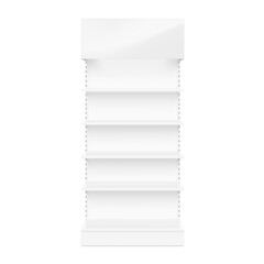 Store shelf for presentations on a white background. Vector illustration. Can be use for template your design, promotion, advertising. EPS10.  © realstockvector