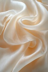 Obraz premium A close up view of luxurious natural silk highlights its exquisite iridescent texture and the graceful play of light across the surface. This fabric embodies sophistication, making it ideal for upscal