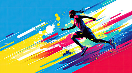 Spirited Young Athlete Training for a Competitive Event