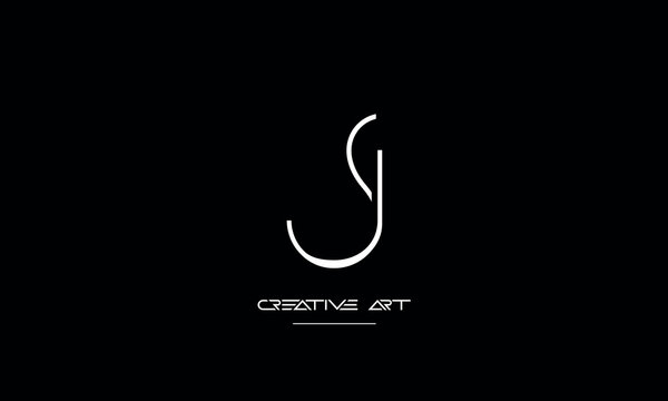 JS, SJ, J, S abstract letters logo monogram