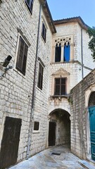 Sunny Old Town Kotor Church in October