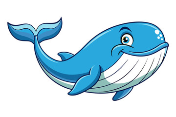 Whale cartoon vector