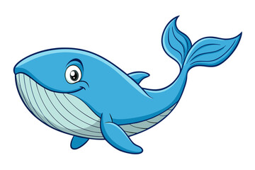 Whale cartoon vector