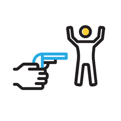 Obraz premium Vector multicolor icon for Hands up