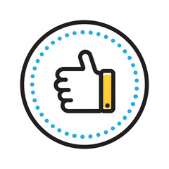 Obraz premium Vector multicolor icon for Like button
