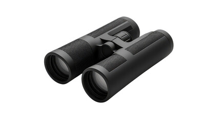  Sleek black binoculars, designed for outdoor adventures, wildlife observation, or sporting events, offering high-quality magnification.