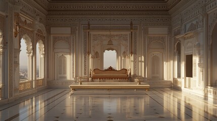 Fototapeta premium Luxurious Palace Interior with Ornate Details