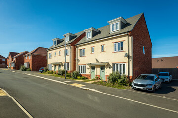 traditional detached house within residential estate in England UK