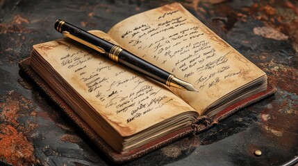 Obraz premium Open book with pages filled with signatures, messages of support, next to pen symbolizing advocacy.