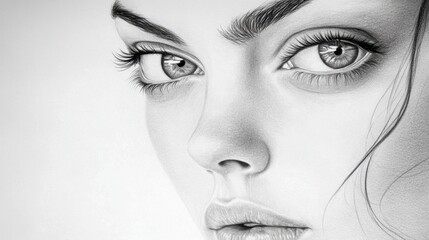 Obraz premium Slight frown with concentrated gaze, lips pursed, and focused eyes, a face deep in careful thought