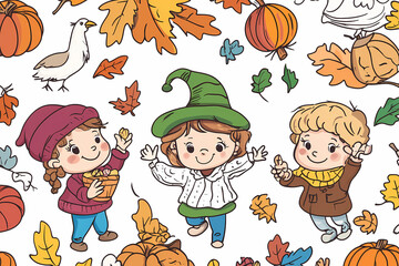 Fototapeta premium A coloring book with an unusual theme is being colored by kids.