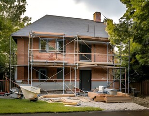 建築中の二階建て家 | Two-Story House Under Renovation