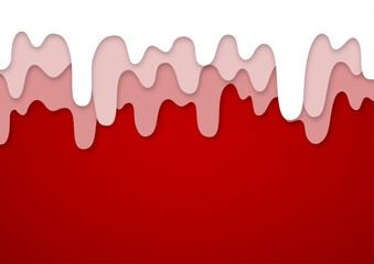 Red and white layered dripping design, evoking a festive and holiday feel. Perfect as a background for Christmas or winter-themed graphics.