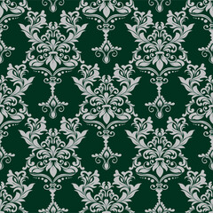 damask seamless pattern element. Classical luxury old fashioned damask ornament, royal victorian seamless texture. 