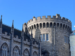 Obraz premium Record Tower and Chapel Royal of Dublin Castle. Dublin, Ireland