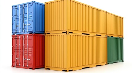 Fototapeta premium Optimize your supply chain efficiency with cargo container solutions