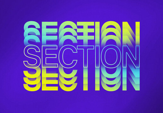 Separation Duplicate Text Effect Mockup